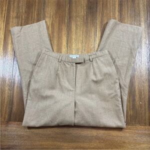 Pendleton Women's Size 8 100% Virgin Wool Brown/Tan Slacks Dress Pants Pleated